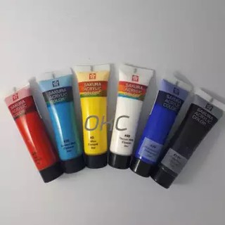 สีอคิลิค 20 ml ( 6 หลอด )