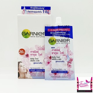 🔥โปรค่าส่ง25บาท🔥 GARNIER SAKURA SLEEPING ESSENCE 7ml ครีม การ์นิเย่ ซากุระ สลิปปิ้ง ครีมซอง เซเว่น