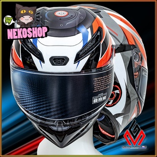 หมวกกันน็อกเต็มใบพร้อมแว่น GRANDMASTER GM002-RB