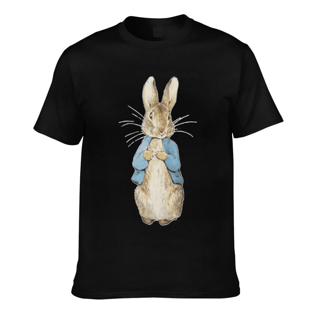 Peter Bunny Betrix Potter Rabbit เสื้อยืดผ้าฝ้ายผู้ชายการ์ตูนน่ารัก