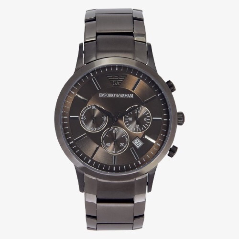 Emporio Armani นาฬิกาข้อมือผู้ชาย Classic Chronograph Gunmetal Black รุ่น AR2454