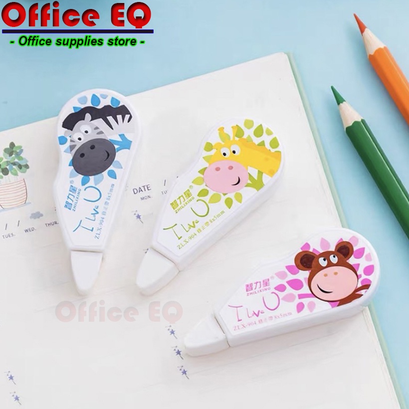 เทปลบคำผิด ยาง 8 m คละลาย เนื้อเทปสะอาดติดแน่น สามารถเขียนทับได้ทันที อุปกรณ์ลบคำผิด พร้อมส่ง
