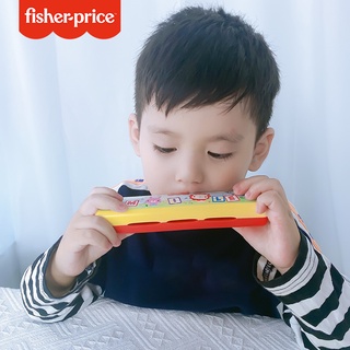 Fisher Price ของเล่นฮาร์โมนิก้า ปลอดสารพิษ แตร ขนาดเล็ก เครื่องดนตรีเพื่อการศึกษา สําหรับเด็กผู้เริ่มต้น สามารถเล่นอวัยวะได้