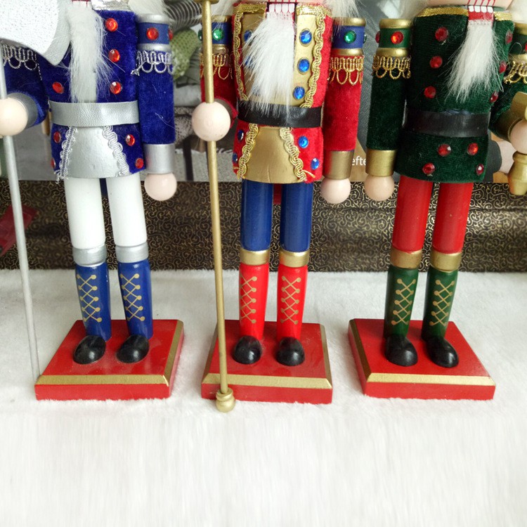 30cm Nutcracker Puppet Soldier Wooden Christmas Doll For Home ...
