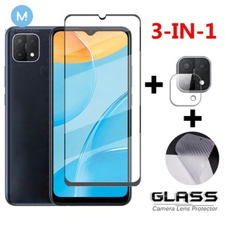 3 In 1 ฟิล์มกระจกนิรภัย ฟิล์มด้านหลัง และฟิล์มติดเลนส์กล้อง สําหรับ Realme C55 C53 C35 C33 C30 C30S C25Y C21Y 8 7i C2 C3 C11 C12 C25 C17 C15 X50PRO Reno ACE2 Reno3pro