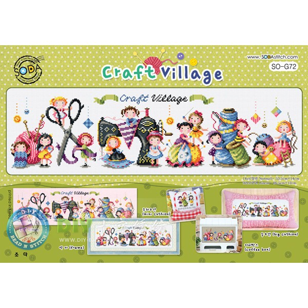 Cross Stitch Chart & Kit "Craft Village" so-g72 十字 DIY