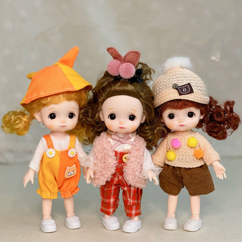 ตุ๊กตาเจ้าหญิงจําลอง 3D 1/8 16 ซม. หลายข้อต่อ Bjd ของขวัญ ของเล่นสําหรับเด็ก
