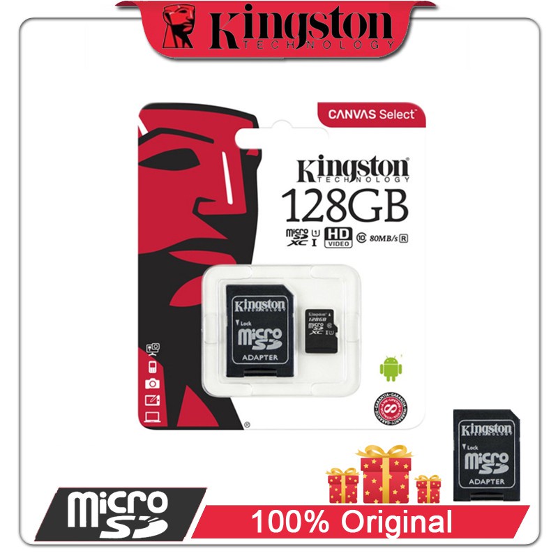 ΘKingston SD card 32GB 64GB 128GB 256GB Memory Card Class10 Micro SDHC/SDXC SD527X