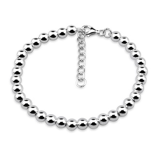 Silver thai Sterling Silver 14cm Ball Bead Bracelet สร้อยข้อมือลูกปัดเงินแท้ 14 ซม.