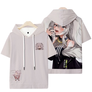 ใหม่ เสื้อกันหนาว เสื้อแจ็กเก็ต เสื้อฮู้ดดี้ แขนสั้น พิมพ์ลายอนิเมะ HOLO LOVE Shishiro Botan 3D ทรงหลวม สําหรับผู้ชาย และผู้หญิง