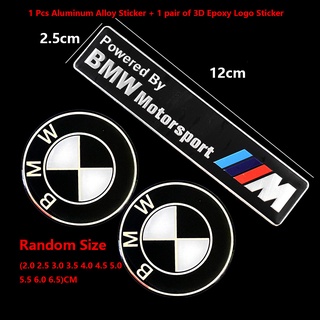 * พร้อมสต็อก * สติกเกอร์รถอลูมิเนียมอัลลอยด์ 3D สำหรับ BMW Motorsport ดัดแปลงสัญลักษณ์สติกเกอร์รถ