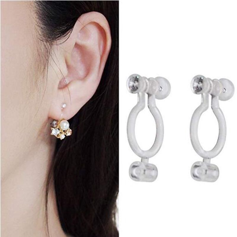 20Pcs Invisible Clip-on Earring Converters for  Pierced Ears Jewelry Findings