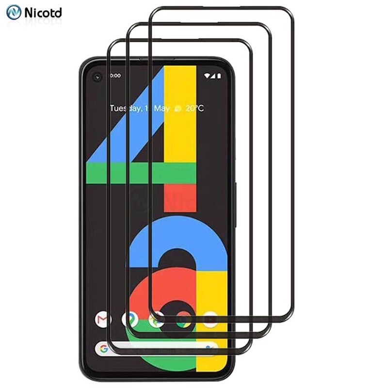 กระจกนิรภัยคลุมทั้งหมดสําหรับ Google Pixel 4a 5g 3a พิกเซล 1 2 3 4 5 ป้องกันหน้าจอสําหรับ Google Pixel 4 3a 2 XL แก้ว