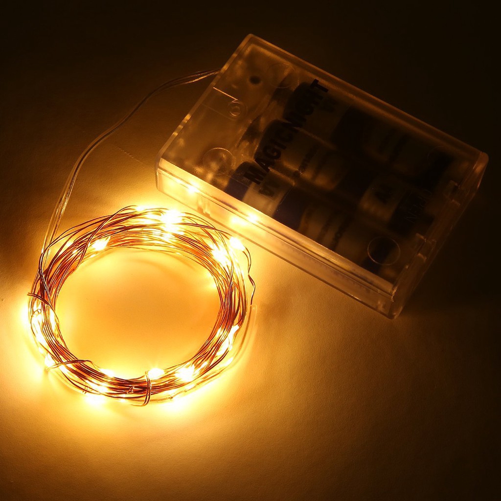 ไฟนางฟ้า 5M 10M ไฟนางฟ้า String 50LED 100LED แบตเตอรี่ดําเนินการงานแต่งงานคริสต์มาสไฟวันหยุด