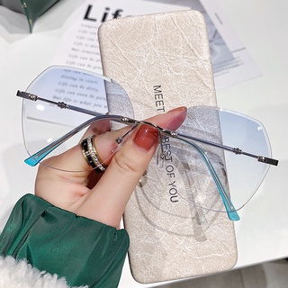 LCYY2022 ใหม่ rimless แว่นตา gradient anti-blue light แว่นตา -0°-400° (เฉพาะจุด)