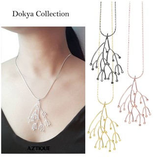 Aztique สร้อยคอ จี้กิ่งไม้ Necklace Pendant Jewelry Gifts dk