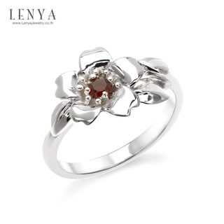 Lenya Jewelry แหวนเงินแท้ ประดับพลอยการ์เน็ต เสริมบุคลิกความมั่นใจ เสริมให้ร่ำรวย อัญมณีประจำเดือนมกราคม