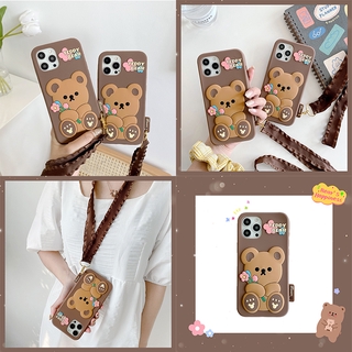 OPPO A74 A54 5G Reno 5 5Pro 4 4Pro 3 3Pro Z 4Z F11 R15 Pro A5 A9 A31 A91 2020 R17 A3S A83 Reno5 Reno3 Reno4 Pro เคสโทรศัพท์ cute cartoon Bear เคสซิลิโคน Soft TPU Case เปลือกป้องกัน