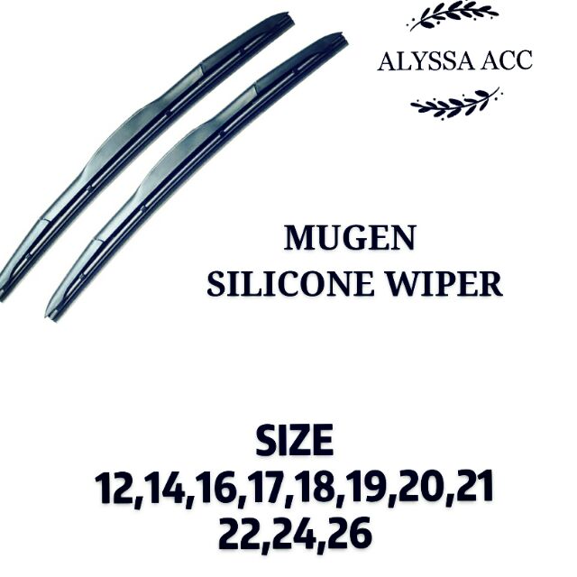 MUGEN SILICONE WIPER PERODUA, PROTON, TOYOTA, HONDA, MAZDA, NISSAN, HUNDAI