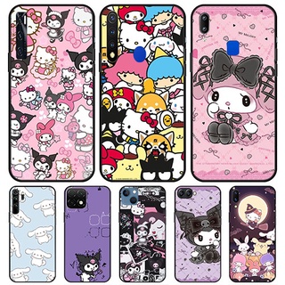 เคสโทรศัพท์มือถือนิ่ม พิมพ์ลาย Hello Kitty น่ารัก สีดํา สําหรับ Samsung A12 A22 A32 4G A32 5G A31 A41