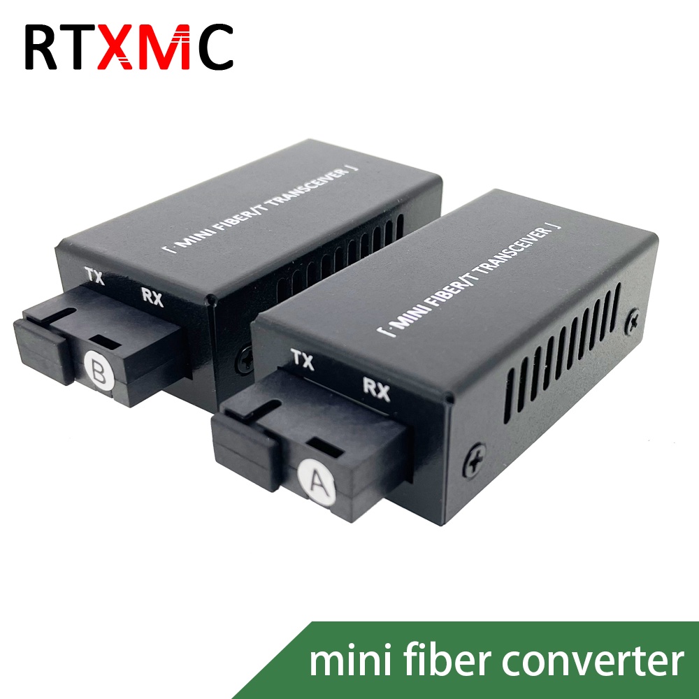 Mini Gigabit Fiber Optical Media Converter 10/100/1000Mbps Single Mode Single Fiber SC Port แหล ่ งจ ่ ายไฟภายนอก