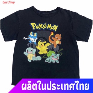 🌟​พร้อมส่ง​🌟 terdiny โปเกมอนเสื้อยืดผู้ชาย เสื้อยืด Pokemon วินเทจ Pokemon Short sleeve T-shirts