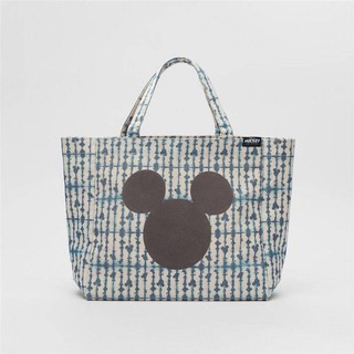 กระเป๋าผ้าแคนวาส*กระเป๋าผ้าแคนวาสใบใหญ่* ZARA กระเป๋าใหม่ผู้หญิง Disney Mickey Mouse Canvas BAG พิมพ์ Tie-dyed แบบพกพากร