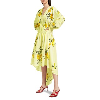 Angelys Balek ชุด Kaftan ยาว Yellow Floral Print  Long Kaftan รุ่น SS20DR00300108 สีเหลือง