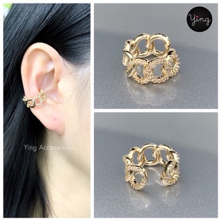 Ear Cuff เพชรลายโซ่ งานเพชรสวยหรู (1 ชิ้น)