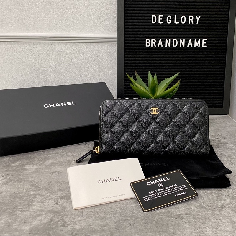 Chanel caviar cc zippy wallet