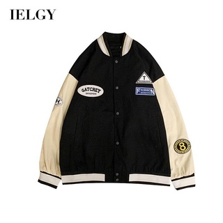 Ielgy เสื้อแจ็กเก็ตเบสบอลลําลอง แบบบาง แฟชั่นสไตล์เกาหลี สําหรับผู้ชาย