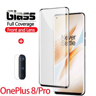 OnePlus 9 8 Pro  (Ready Stock) Full Cover Anti-Scratch Anti-Fingerprint Tempered Glass On For Screen Protector And Back Camera Lens ฟิล์มกันรอยหน้าจอโทรศัพท์มือถือและฟิล์มเลนส์โทรศัพท์