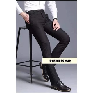 👖กางเกงสแล็ค สีดำแบบยื้ด|แบบไมยื้ด ทรงกระบอก|ทรงขาเดฟ*เนื้อผ้าหนา*
