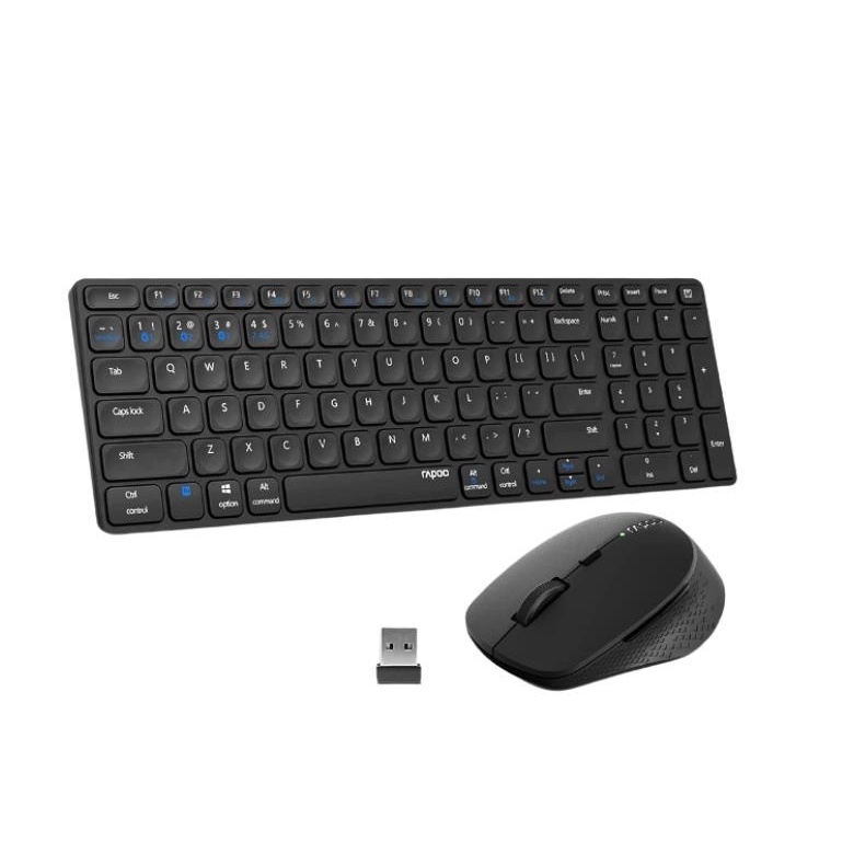 RAPOO รุ่น 9350M DARK GREY Wireless Keyboard เม้าส์ คีย์บอร์ด