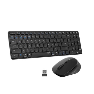 RAPOO รุ่น 93050M DARK GREY Wireless Keyboard เม้าส์ คีย์บอร์ด