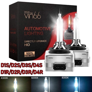 หลอดไฟหน้าซีนอน D1S D2S D3S D4S 80W HID 4300K 6000K 8000k สีขาว พร้อมฐานโลหะ 12V แบบเปลี่ยน สําหรับรถยนต์ 2 แพ็ก