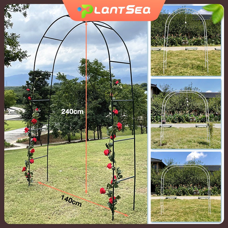 ซุ้มไม้เลื้อย 3 สี ประกอบเองได้ ซุ้มกุหลาบ เลื้อย โครงไม้เลื้อย ซุ้มงานแต่ง เหล็กโค้งสำเร็จรูป โครงก