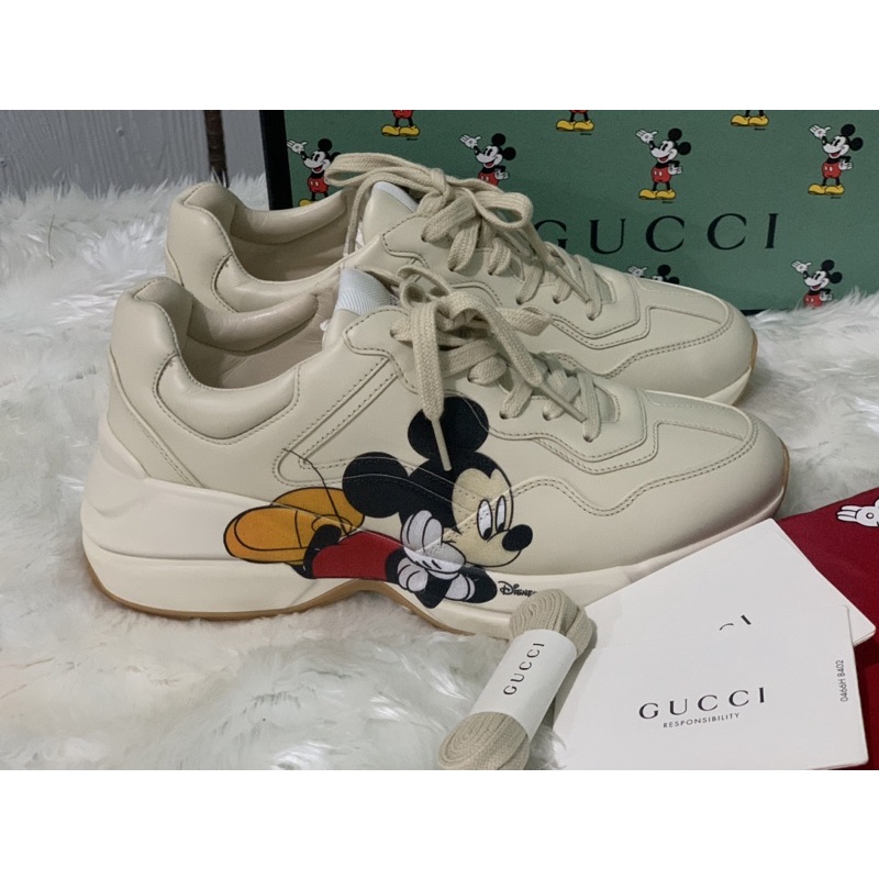 🤓Disney x Gucci Rhyton 'Mickey Mouse' 📢อุปกรณ์ : การ์ด เชือกสำรอง ถุงผ้า