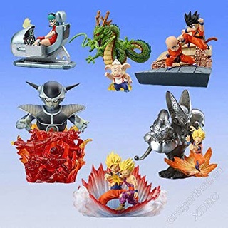 Gashapon Bandai Dragon Ball Z Imagination Figure 1 - Super Saiyan Son Goku and Gohan ชุดไข่ กาชาปอง ฉาก 6 ชิ้น