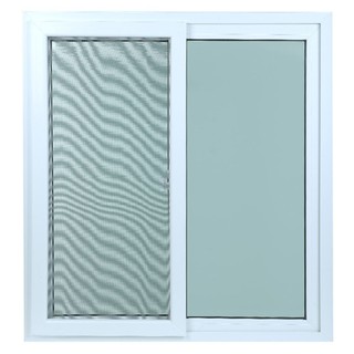 หน้าต่างUPVC บานเลื่อน S-S มุ้ง HOFFEN รุ่นTRENDY 100x110 ซม. สีขาว หน้าต่างบานเลื่อนเปิด ผลิตจากกระบวนการมาตรฐาน ด้วยกา