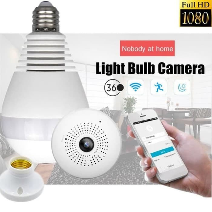 Cctv กล้อง IP V380 Light Bulb 360 View Wifi ไร้สาย/กล้องวงจรปิดหลอดไฟ