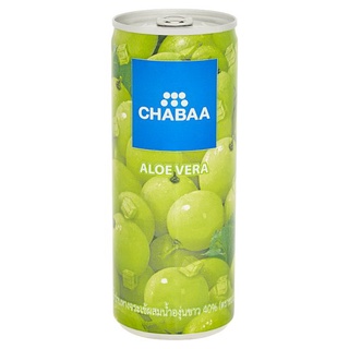 ว๊าว🍟 ชบา น้ำว่านหางจระเข้ผสมน้ำองุ่นขาว 40% 230มล. Chabaa 40% Aloe Vera Juice &amp; White Grape Juice 230ml