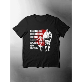 T-shirt  เสื้อยืด พิมพ์ลาย SHINTARO KATSU CLIC MOVIE ZATOICHI สําหรับผู้ชายS-5XL