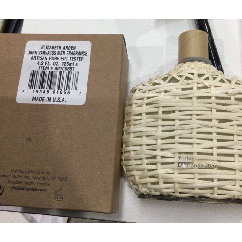 John Varvatos Artisan Pure EDT 125ml  กล่องเทส,กล่องซีล