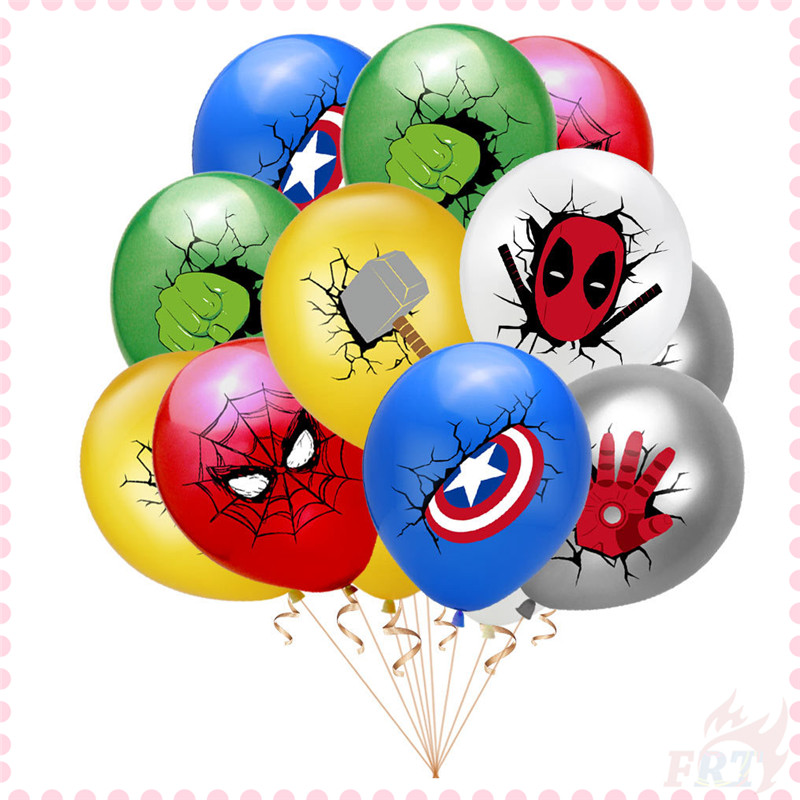 Party Decoration - Balloons 1Pc 12inch Marvel Superhero Balloons Captain America / Iron Man / Spider Man Latex Balloons Party Needs Decor Happy Birthday Party Supplies Baby Shower Decoration（Superhero Series 02 Balloons）