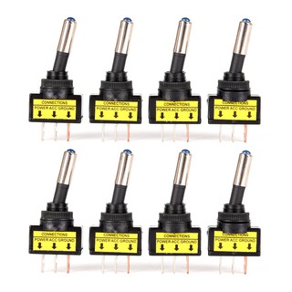 ปุ่มสวิตช์ไฟ LED สีแดง 3 Pin SPST เปิด / ปิด 12v