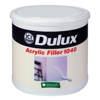 ✨ขายดี✨ ผลิตภัณฑ์ DULUX สีโป๊ว อะคริลิกฟิลเลอร์ รุ่น ดูลักซ์ 1040 ขนาด 1/4 แกลลอน สีขาว แบบมาตรฐาน อุปกรณ์ปรับปรุงบ้านอื