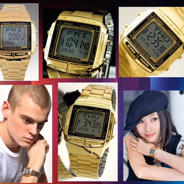 นาฬิกาข้อมือ Casio Standard Data Bank สีทอง สายสแตนเลส รุ่น DB-360G-9ADF📌ส่งฟรีems