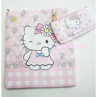 กระเป๋าสะพาย กระเป๋าเอกสาร Hello Kitty น่ารักๆ แถมฟรี! กระเป๋าใบเล็ก