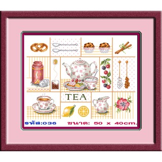 ไอแอมครอสติช iamcrossstitch DIY รหัส L-036 50x40 cm. ชุดอุปกรณ์งานฝีมือปักครอสติชครบชุด